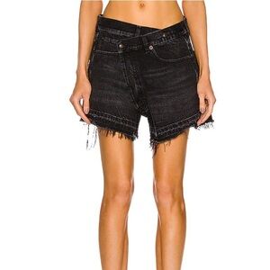 R13 Cross Over Denim Shorts Black size 24 - never been worn!!